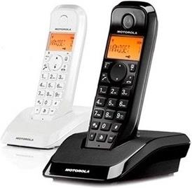 Motorola S12 Duo DECT-Telefon Anrufer-Identifikation Schwarz - Weiß (C69000D48O2AES/SW) von Motorola