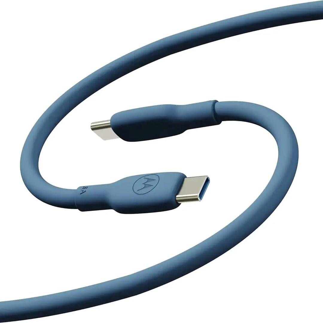 Motorola Silicone Cable C-C 5A 2m, Blue (SJCS0CCB20ET1-EU-BL) von Motorola
