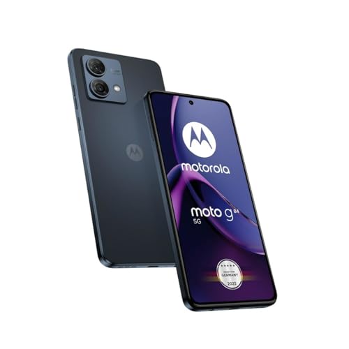 Motorola Smartphone Moto G84 6,55 Zoll 256 GB 12 GB RAM Octa-Core Qualcomm Snapdragon 695 5G Blau Midnight Blue von Motorola