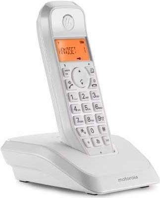 Motorola TELEPHONE WIRELESS DECT DIGITAL S1201 BLA BACKLIT SCREEN/HANDS-FREE/CALL ID 107S1201WHITE (107S1201WHITE) von Motorola
