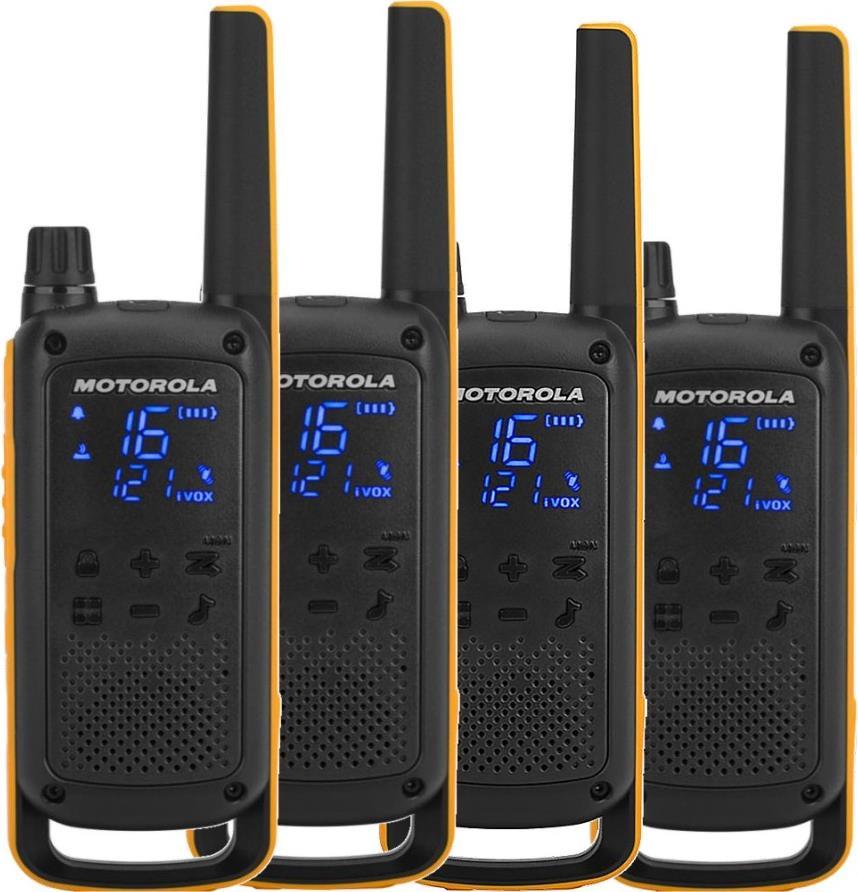 Motorola Talkabout T82 Extreme Quad Pack Funksprechgerät 16 Kanäle Schwarz, Orange von Motorola