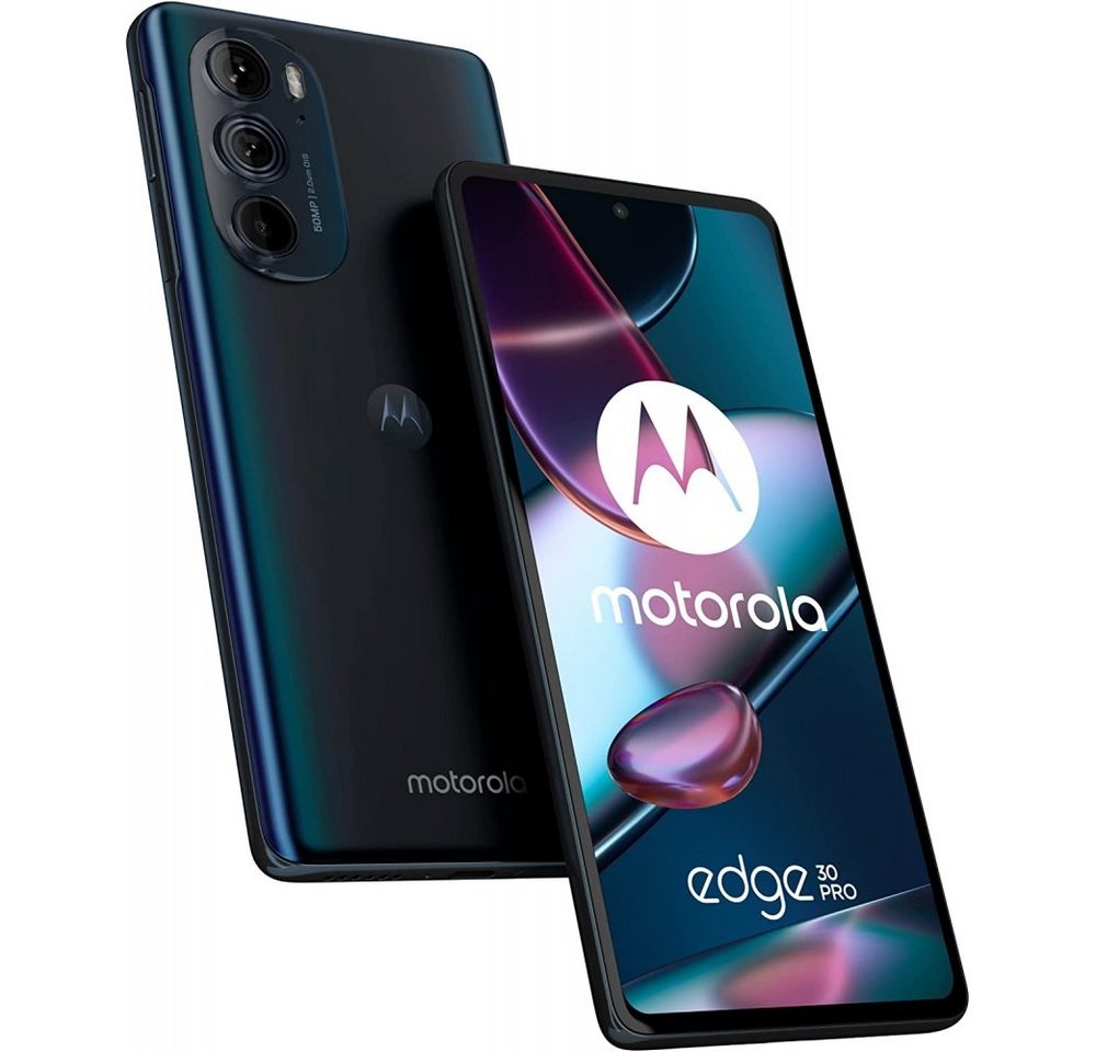 Motorola XT2201-1 Edge 30 Pro 5G 256 GB / 12 GB - Smartphone - cosmos blue Smartphone (6,7 Zoll, 256 GB Speicherplatz) von Motorola