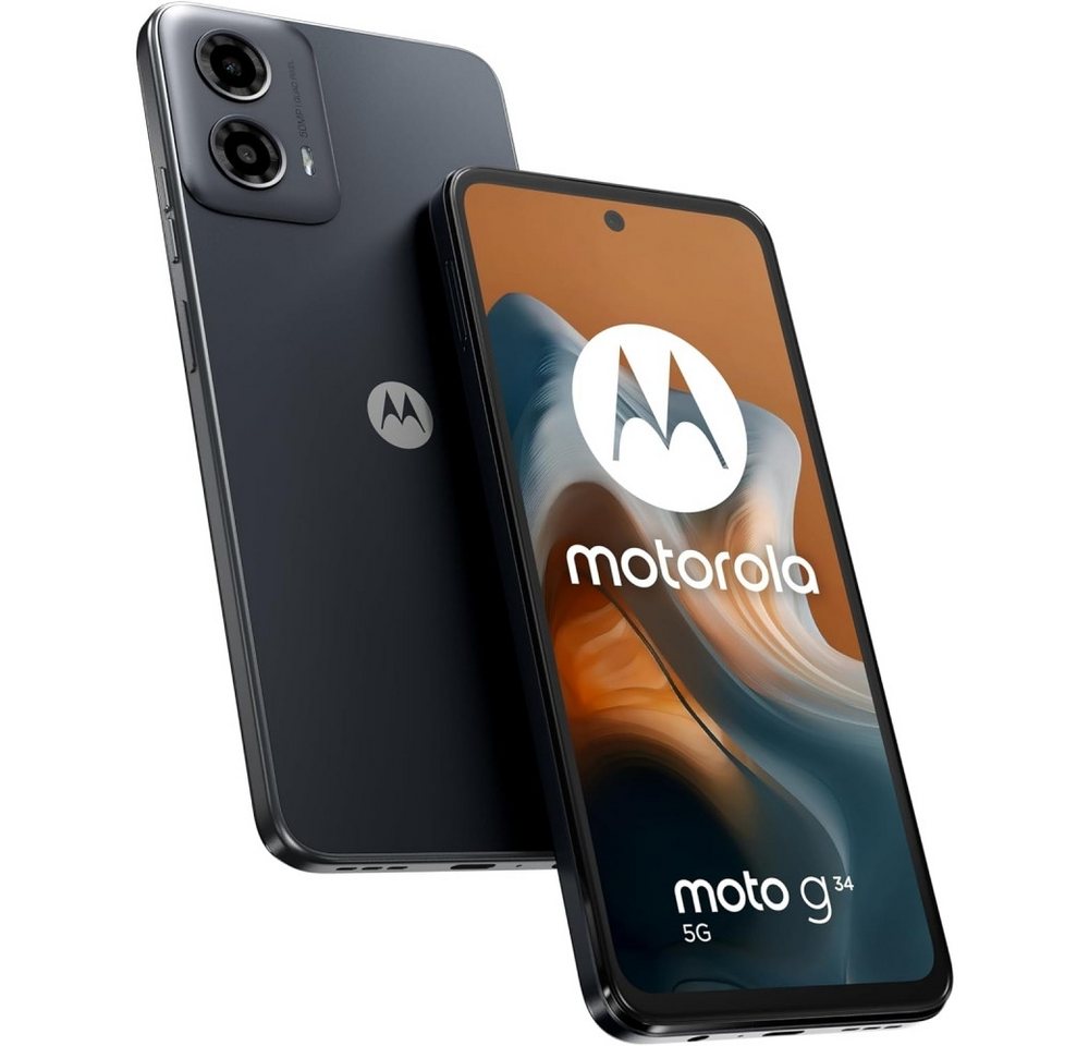 Motorola XT2363-3 Moto G34 5G 128 GB / 4 GB - Smartphone - charcoal black Smartphone (6,5 Zoll) von Motorola