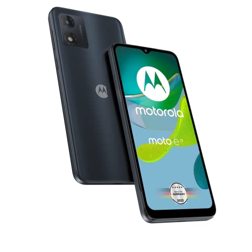 Motorola moto e13 Smartphone (6,52'-HD+-Display, 13-MP-Kamera, 2/64 GB, 5000 mAh, Android 13), Cosmic Black, inkl. Handyhalterung [Exklusiv bei Amazon] von Motorola