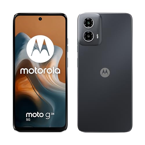 Motorola moto g34 Smartphone (16.6 cm HD+ Display, 50 MP Kamera, 4/128 GB, 5000 mAh Akku, Android 14) Charcoal Black von Motorola