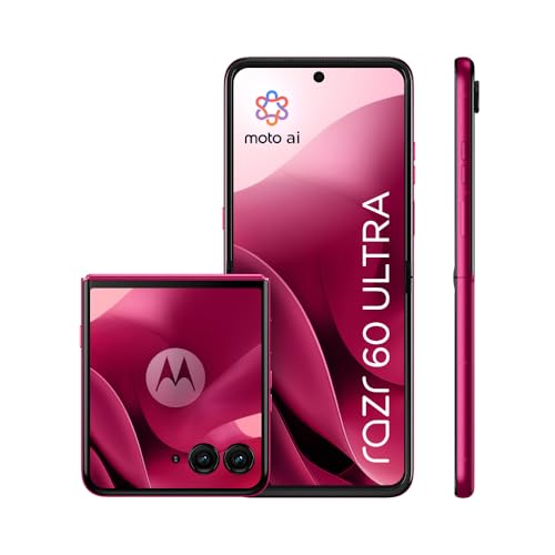 Motorola razr 60 Ultra (Flip-Phone, 6,96"/4,0"-Super HD, 50-MP-Kamera, 16/512 GB, 4700 mAh, Android 15) Pantone Cabaret, inkl. Schutzcover – speziell bei Amazon von Motorola Mobility