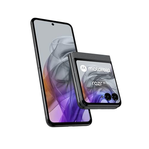 Motorola razr50 (Flip-Phone, 6,9"/3,6"-FHD+-Display, 50-MP-Kamera, 8/256 GB, 4200 mAh, Android 14) Koala Grey, inkl. Premium-Schutzcover [Exklusiv bei Amazon] von Motorola