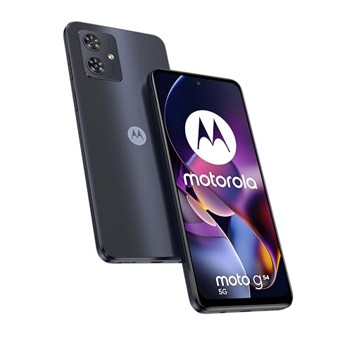 motorola Moto G54 5G (Display 6,5 Zoll FHD+ 120 Hz 50 + 2 MP 5000 mAh Aufladen 15 W 12/256 GB Dual-SIM IP52 NFC Android 13) Midnight Blue von Motorola