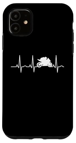 Hülle für iPhone 11 Motorrad Herzschlag Supersport Geschenk Rennmaschine Moped von Motorradfahrer Bike Chopper Geschenkideen & Mehr