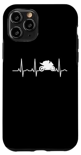 Hülle für iPhone 11 Pro Motorrad Herzschlag Supersport Geschenk Rennmaschine Moped von Motorradfahrer Bike Chopper Geschenkideen & Mehr
