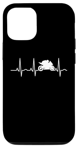 Hülle für iPhone 12/12 Pro Motorrad Herzschlag Supersport Geschenk Rennmaschine Moped von Motorradfahrer Bike Chopper Geschenkideen & Mehr