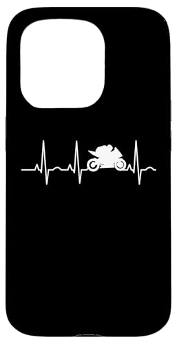 Hülle für iPhone 15 Pro Motorrad Herzschlag Supersport Geschenk Rennmaschine Moped von Motorradfahrer Bike Chopper Geschenkideen & Mehr