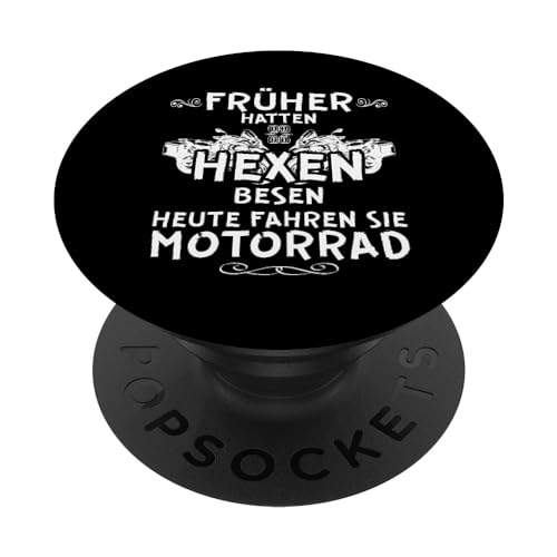 Lustiges Hexen Fahren Motorrad Motorradfahrerin Geschenk PopSockets mit austauschbarem PopGrip von Motorradfahrer Bike Chopper Geschenkideen & Mehr