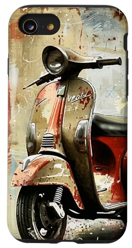 Hülle für iPhone SE (2020) / 7 / 8 Retro Motorroller Mofa Roller Rollerfahrer Moped Geschenke von Motorroller Geschenke Shop Mofa & Moped