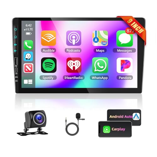 Motorsi 2+64G 2 Din Autoradio mit Kabellosem A-pple Carplay/Android Auto, 9 Zoll Android Touchscreen mit Bluetooth/GPS/SWC/FM/RDS/WiFi/USB + Rückfahrkamera Motorsi 2+64G 2 Din Autoradio mit Kabellosem A-pple Carplay/Android Auto, 9 Zoll Android Touchscreen mit Bluetooth/GPS/SWC/FM/RDS/WiFi/USB + Rückfahrkamera von Motorsi