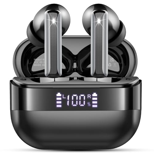 Bluetooth Kopfhörer, Kopfhörer Kabellos Bluetooth 5.4 In Ear Kopfhörer mit 4 ENC Noise Cancelling Mics, 48Std HiFi Stereo Kabellose Kopfhörer mit LED-Anzeige, IP7 Wasserdicht Ohrhörer für Sport Arbeit Bluetooth Kopfhörer, Kopfhörer Kabellos Bluetooth 5.4 In Ear Kopfhörer mit 4 ENC Noise Cancelling Mics, 48Std HiFi Stereo Kabellose Kopfhörer mit LED-Anzeige, IP7 Wasserdicht Ohrhörer für Sport Arbeit von Motost