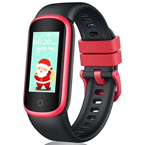 Motsfit Smartwatch Kinder Fitness Tracker Uhr: Sportuhr mit Schrittzähler Aktivitätstracker Kalorienzähler und Schlafmonitor Fitnessuhr Wecker Wasserdicht Kinderuhr für Jungen Mädchen von Motsfit