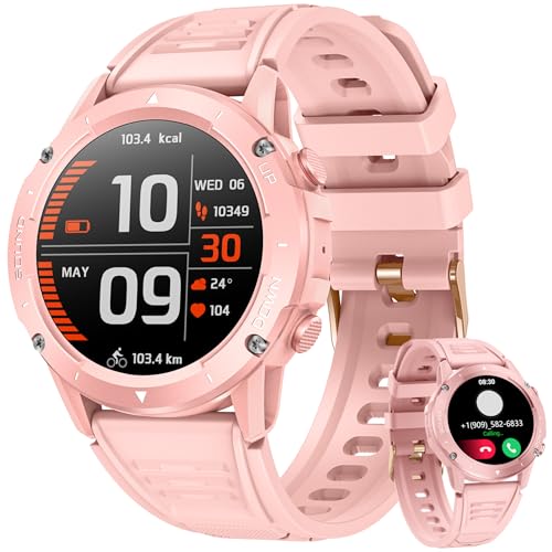 Motsfit Smartwatch Sportuhr Armbanduhr mit Bluetooth Telefonfunktion: 1,42" Smart Watch Herren mit Pulsmesser 100+ Sportmodi Fitnessuhr IP68 Wasserdicht Fitness Tracker Uhr Kompatibel Android und iOS Motsfit Smartwatch Sportuhr Armbanduhr mit Bluetooth Telefonfunktion: 1,42" Smart Watch Herren mit Pulsmesser 100+ Sportmodi Fitnessuhr IP68 Wasserdicht Fitness Tracker Uhr Kompatibel Android und iOS von Motsfit