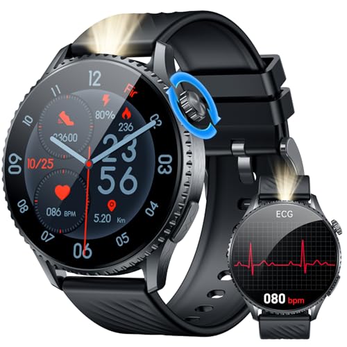 Smartwatch Herren mit Bluetooth Telefonfunktion Fitnessuhr: 1.56 "AMOLED Smart Watch EKG+HRV Sportuhr mit 24H Herzfrequenz Blutdruck Fitness Tracker IP67 Wasserdichte Uhren Kompatibel Android iOS Smartwatch Herren mit Bluetooth Telefonfunktion Fitnessuhr: 1.56 "AMOLED Smart Watch EKG+HRV Sportuhr mit 24H Herzfrequenz Blutdruck Fitness Tracker IP67 Wasserdichte Uhren Kompatibel Android iOS von Motsfit