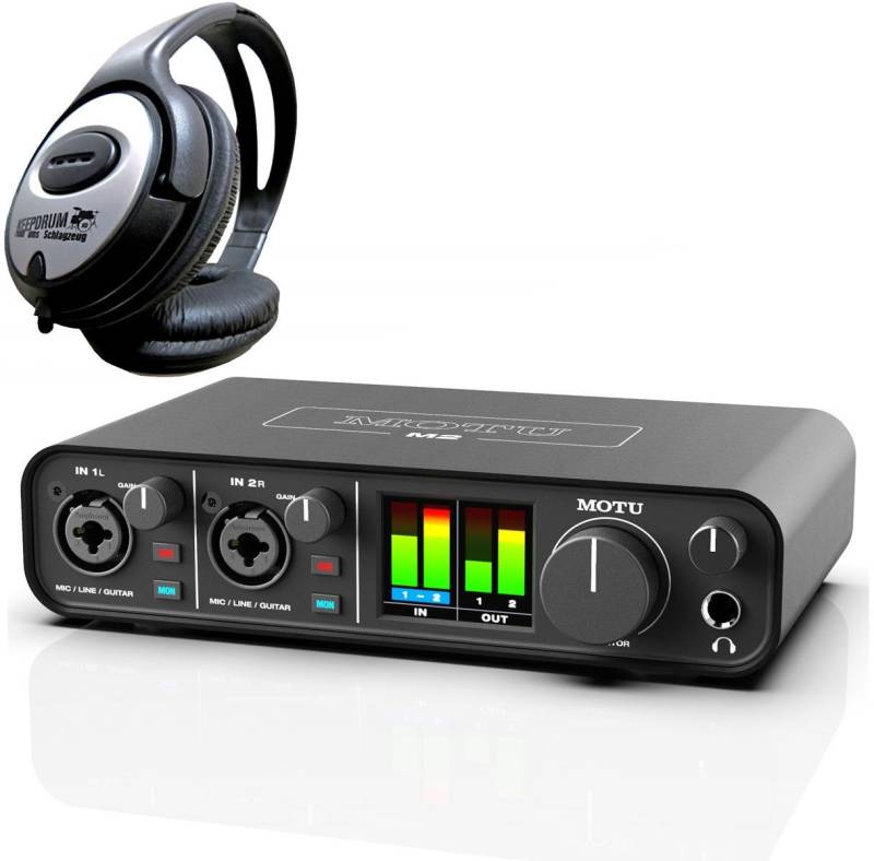 Motu-Audio M2 USB 2-Kanal Audio-Interface mit Kopfhörer Digitales Aufnahmegerät von Motu-Audio