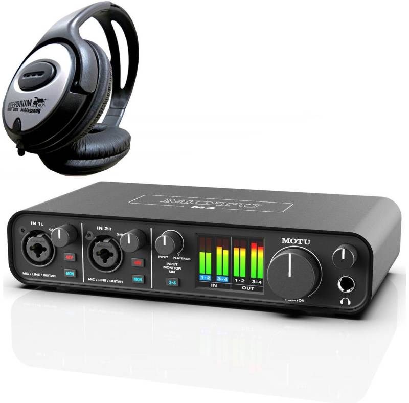 Motu-Audio M4 Audio Interface mit Kopfhörer Digitales Aufnahmegerät von Motu-Audio