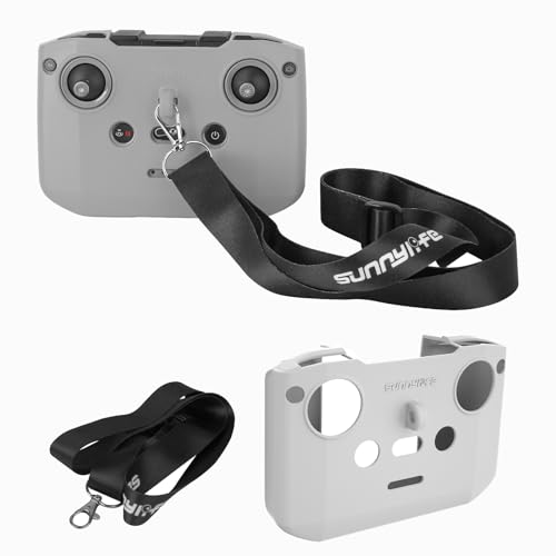 MotuTech Silikonhülle + Umhängeband für Fernbedienung DJI Neo/Mini 4 Pro DJI RC-N3 RC-N2 RC-N1 (grau) von MotuTech