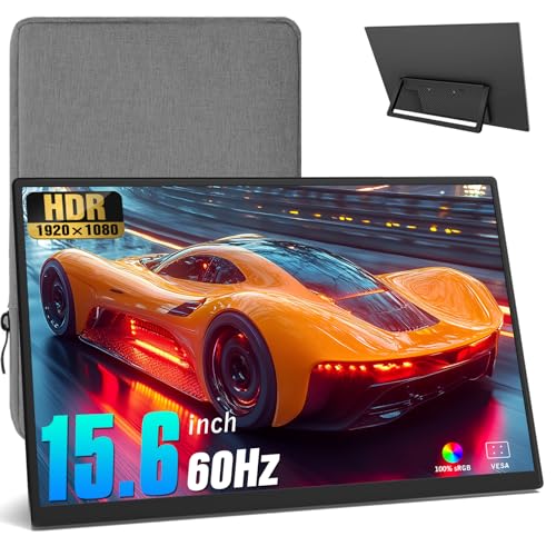 Portable Monitor + Sleeve 15,6 Zoll,1080p,Tragbarer Laptop Game Office Monitor mit 100% sRGB FHD HDR HDMI,für Computer,Phone Game Devices Portable Monitor + Sleeve 15,6 Zoll,1080p,Tragbarer Laptop Game Office Monitor mit 100% sRGB FHD HDR HDMI,für Computer,Phone Game Devices von Motyeowe