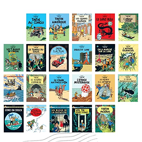 Moulinsart 22 Covers Postcards of The Adventures of Tintin (French) von Moulinsart