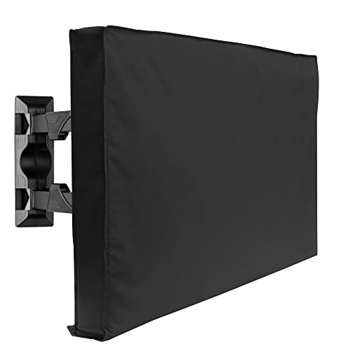 Mount Factory TV-Abdeckung für den Außenbereich, 81,3 cm (32 Zoll) für Flachbildschirme von 76,2 cm (30 - 34 Zoll), schmale Passform, wetterfest, staubabweisend, Schwarz von Mount Factory