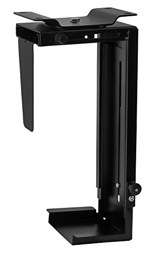 Mount-It! CPU Untertischhalterung – Computerturm-Wand- und Untertischhalterung, um 360 Grad schwenkbar, höhen- und breitenverstellbar (an der Wand montierbar) von Mount-It!