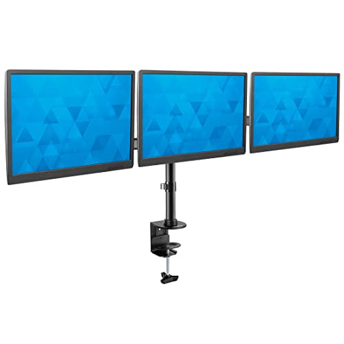 Mount-It! Dreifach Monitorhalterung 3-Bildschirm Schreibtischständer für LCD-Computermonitore für 19 20 22 23 24 27-Zoll-Monitore VESA 75- und 100 kompatible (Vollbewegung & Kapazität: 25 kg) von Mount-It!