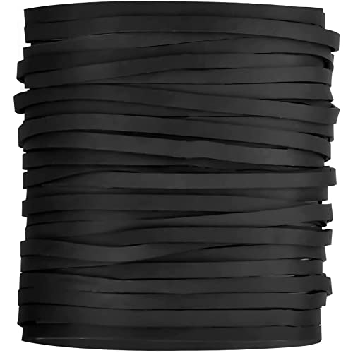 Gummibänder, 100 Stück Elastische Gummiringe, Schwarz 5mm Breit Rubber Band Gummiband, Gummi Spannband Mülleimer Bänder für Büro, Zuhause, Schulbedarf von Mount Kumgang