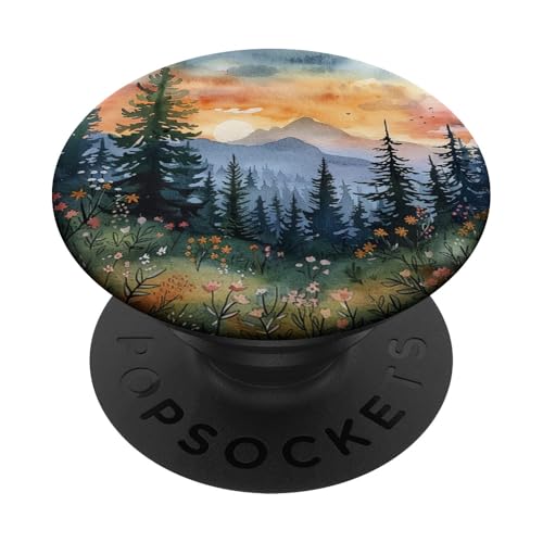 Aquarell Berglandschaft Wald Kiefer Natur PopSockets Klebender PopGrip Aquarell Berglandschaft Wald Kiefer Natur PopSockets Klebender PopGrip von Mountain Landscapes Forest