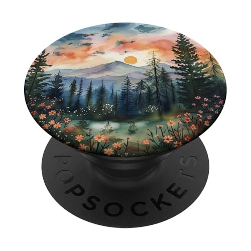 Aquarell Berglandschaft Wald Kiefer Natur PopSockets Klebender PopGrip Aquarell Berglandschaft Wald Kiefer Natur PopSockets Klebender PopGrip von Mountain Landscapes Forest