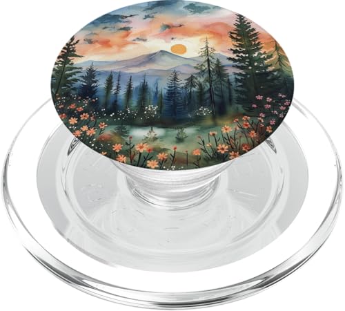 Aquarell Berglandschaft Wald Kiefer Natur PopSockets PopGrip für MagSafe Aquarell Berglandschaft Wald Kiefer Natur PopSockets PopGrip für MagSafe von Mountain Landscapes Forest