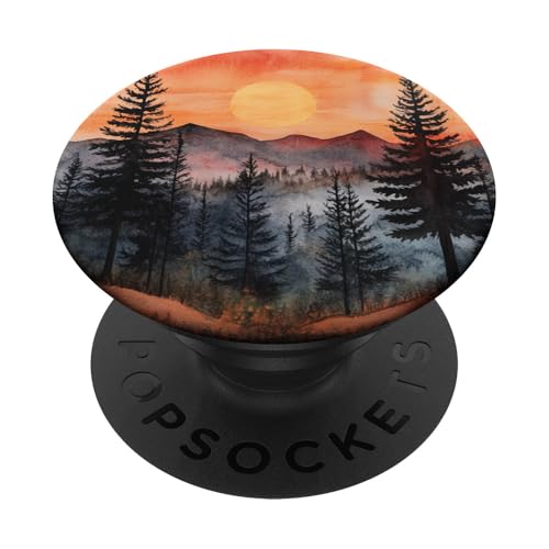 Berg & Kiefer Aquarell Landschaft PopSockets Klebender PopGrip Berg & Kiefer Aquarell Landschaft PopSockets Klebender PopGrip von Mountain Landscapes Forest