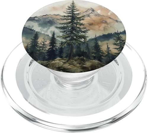 Berg & Kiefer Aquarell Landschaft PopSockets PopGrip für MagSafe Berg & Kiefer Aquarell Landschaft PopSockets PopGrip für MagSafe von Mountain Landscapes Forest
