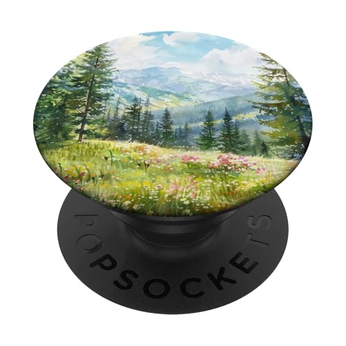 Berge Wildnis Wald Wandern Kiefer Natur PopSockets Klebender PopGrip von Mountain Landscapes Forest