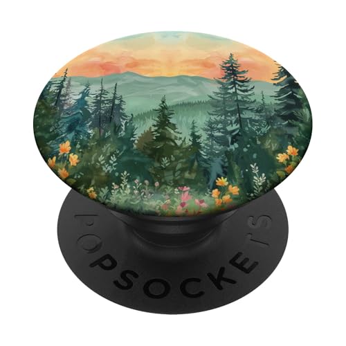 Berge Wildnis Wald Wandern Kiefer Natur PopSockets Klebender PopGrip von Mountain Landscapes Forest