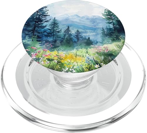 Berge Wildnis Wald Wandern Kiefer Natur PopSockets PopGrip für MagSafe von Mountain Landscapes Forest