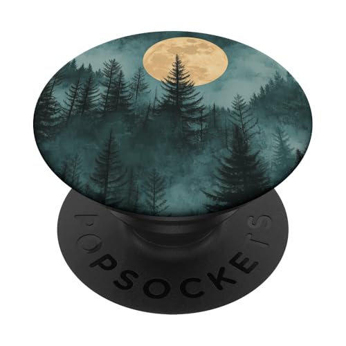Berghimmel Nacht Mond und Sternenlandschaft PopSockets Klebender PopGrip von Mountain Landscapes Forest