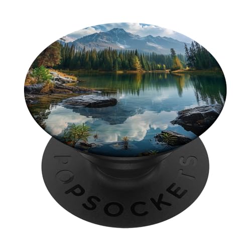 Bergkiefer Landschaft See Sonnenuntergang Szene PopSockets Klebender PopGrip Bergkiefer Landschaft See Sonnenuntergang Szene PopSockets Klebender PopGrip von Mountain Landscapes Forest