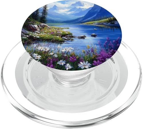 Bergkiefer Landschaft See Sonnenuntergang Szene PopSockets PopGrip für MagSafe von Mountain Landscapes Forest