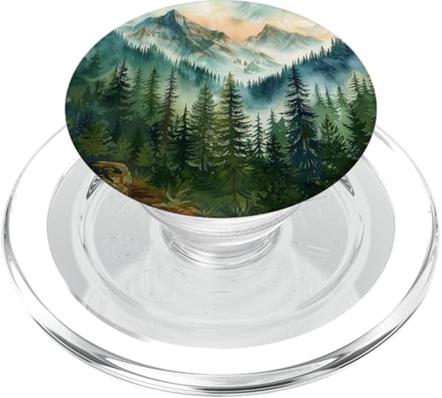 Berglandschaft PopSockets PopGrip für MagSafe von Mountain Landscapes Forest
