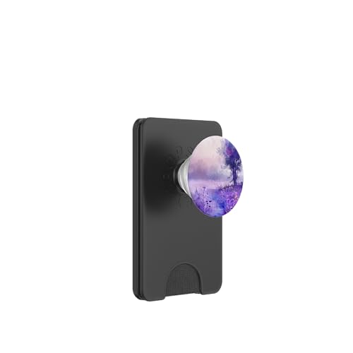 Blumenfeld Natur Bäume Lila PopSockets PopWallet für MagSafe von Mountain Landscapes Forest