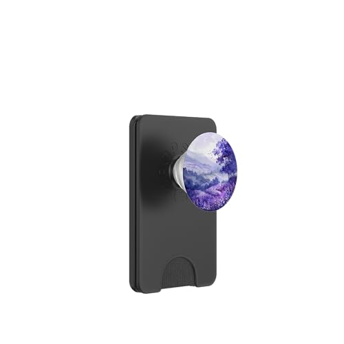 Blumenfeld Natur Bäume Lila PopSockets PopWallet für MagSafe von Mountain Landscapes Forest