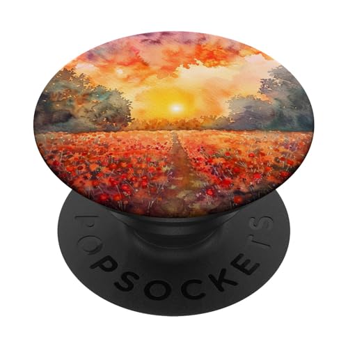 Buntes Blumenfeld Naturlandschaft PopSockets Klebender PopGrip von Mountain Landscapes Forest