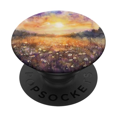 Buntes Blumenfeld Naturlandschaft PopSockets Klebender PopGrip Buntes Blumenfeld Naturlandschaft PopSockets Klebender PopGrip von Mountain Landscapes Forest