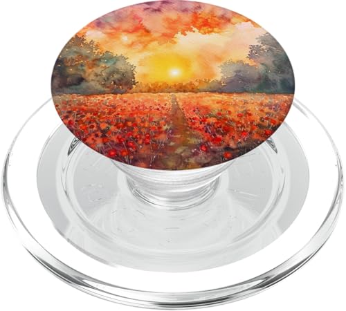 Buntes Blumenfeld Naturlandschaft PopSockets PopGrip für MagSafe von Mountain Landscapes Forest
