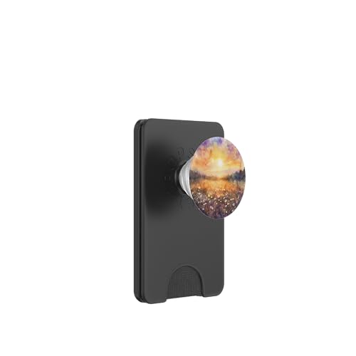 Buntes Blumenfeld Naturlandschaft PopSockets PopWallet für MagSafe von Mountain Landscapes Forest